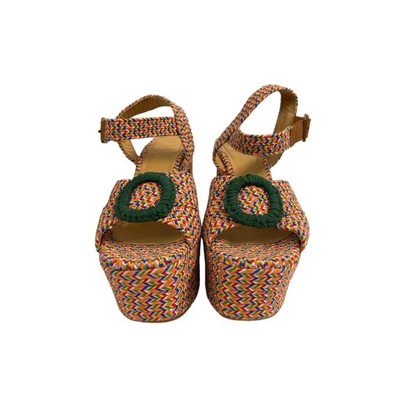 Castaner Amaia Braided Platform Block Heel Groovy Summer Party Statement Sz 39 - Picture 7 of 12